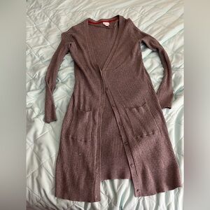Brown/Tan Button Sweater